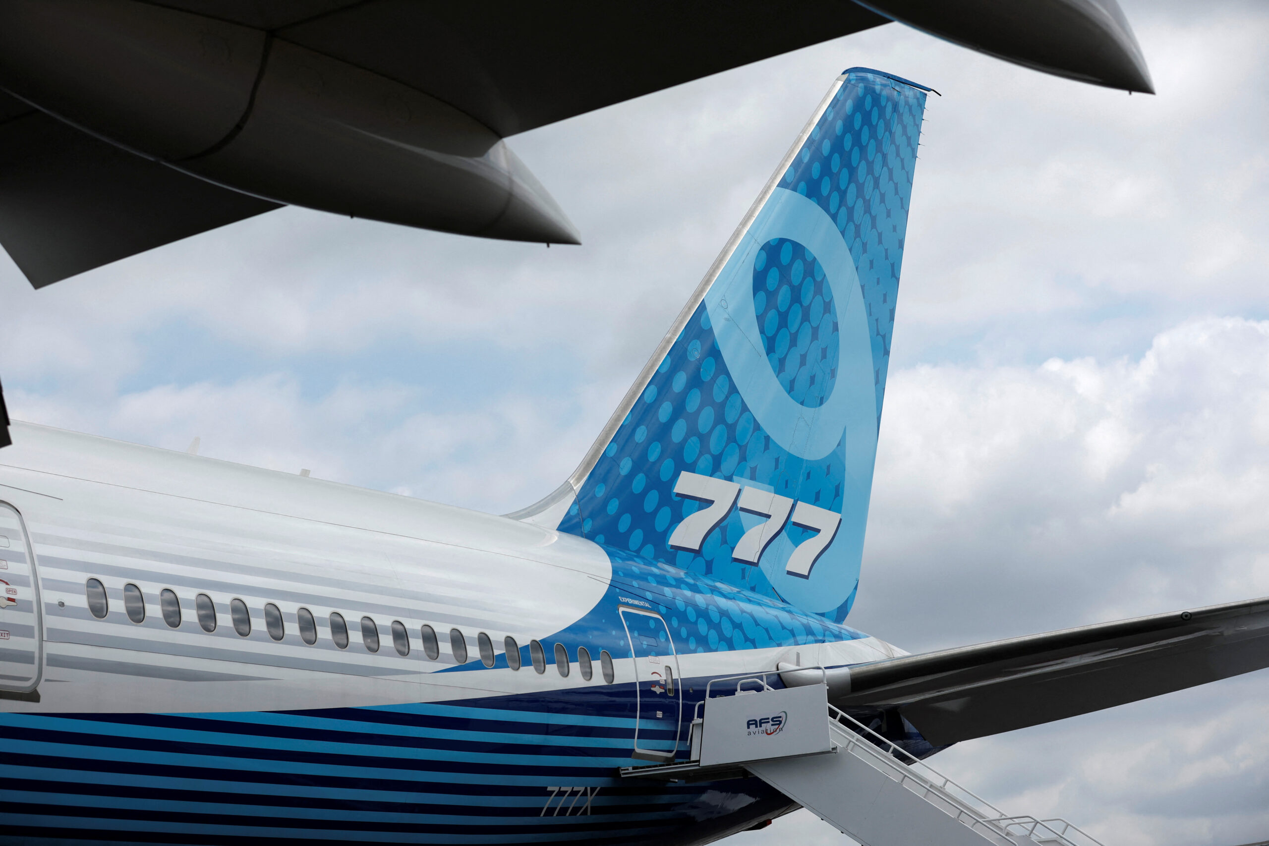 Boeing nyse Ba Grounds 777x Test Fleet Due to Engine Mounting Structure Failure Report