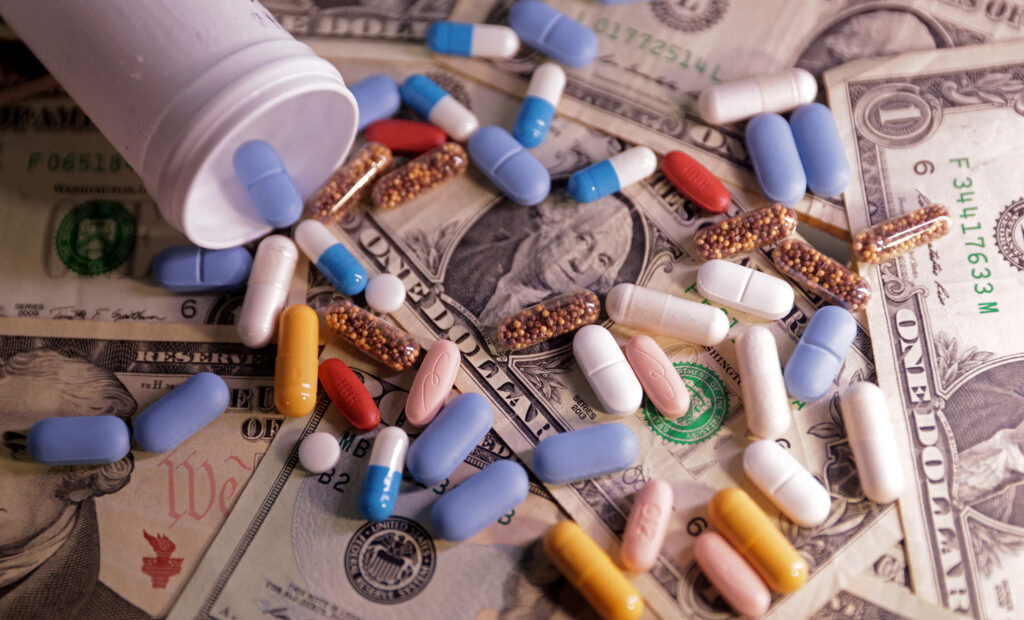 Dollar Banknotes and Medicines