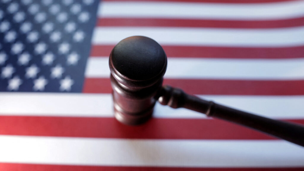 U.S. flag and Judge gavel