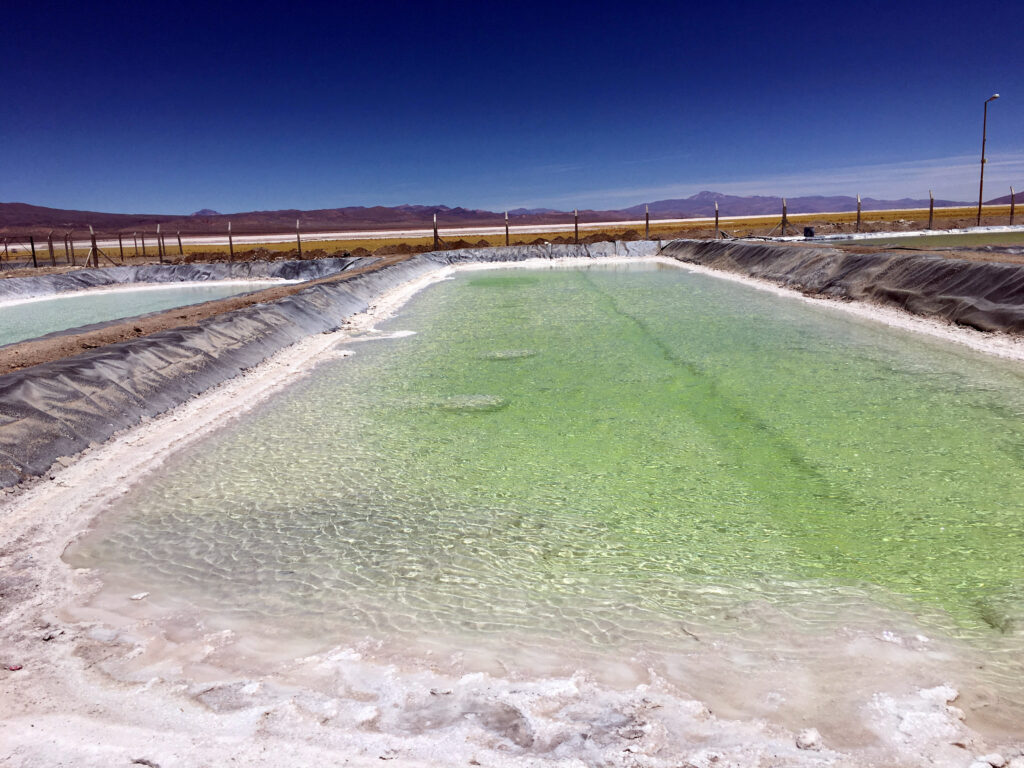 Brine Pool Used to Extract Lithium