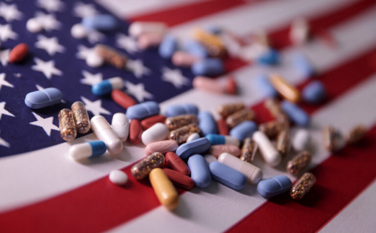 US Flag and Medicines