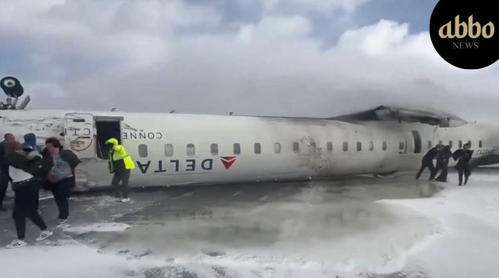 Delta Air Lines Plane Flips During Landing at Toronto Pearson Airport Injuring 18