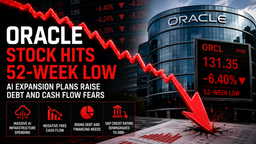 Oracle Stock Abbo News Oracle Stock Hits 52 week Low As Ai Infrastructure Spending Fuels Debt Concerns